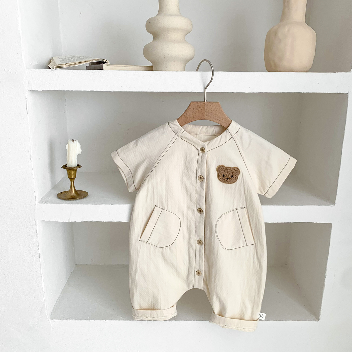 لباس سرهمی نوزادی بچگانه 2 تا 18 ماه کد 11957