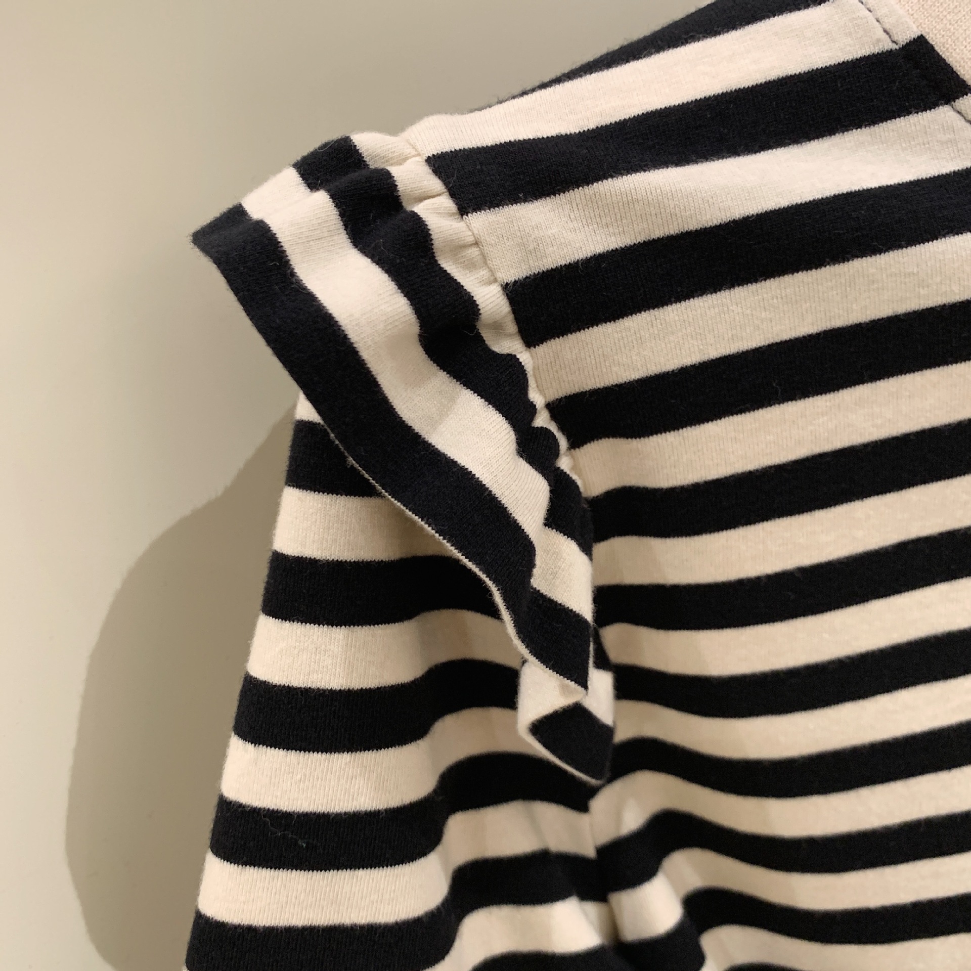 تی شرت زنانه راه راه سیاه و سفید فرانسوی آستین کوتاه تابستانی زنانه  سایزSتاXLکد 12199