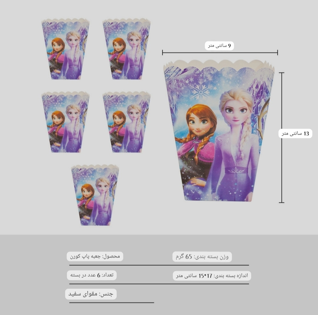 ست 9 تیکه تم تولد دخترانه طرح Frozen  کد 40794