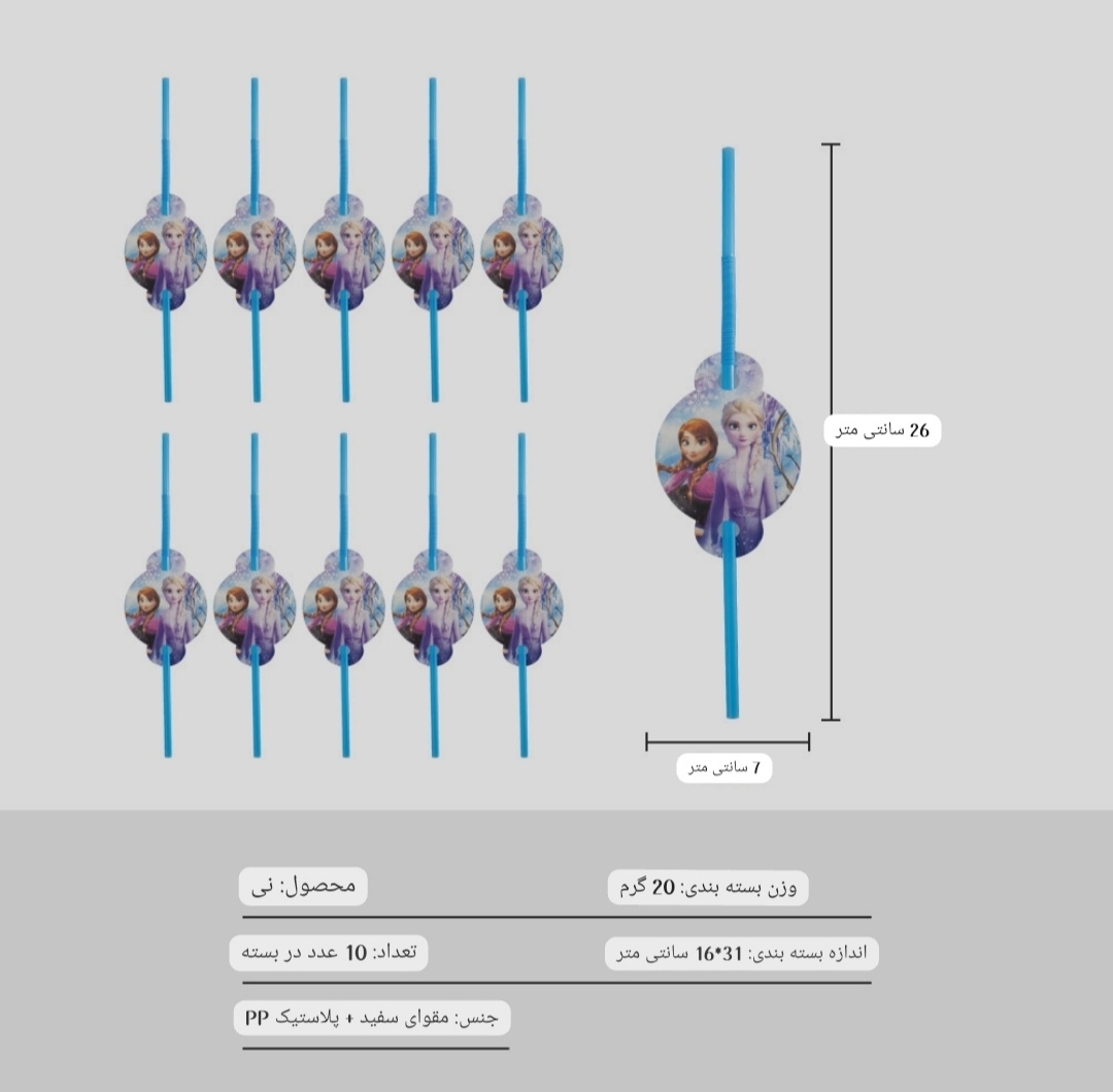 ست 9 تیکه تم تولد دخترانه طرح Frozen  کد 40794