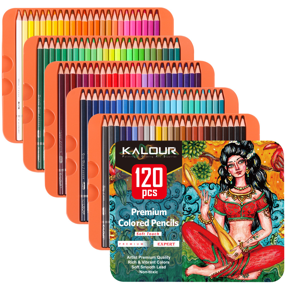 ست 120 تایی مداد رنگی برند KALOUR کد41016