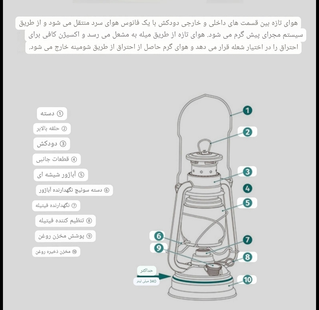 فانوس کمپینگ Go Peak قابل حمل  کد61317